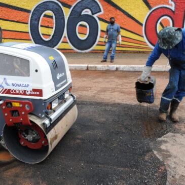 Manutenção de vias é reforçada por 35 compactadores