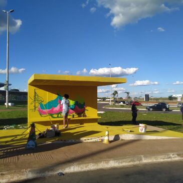 Projeto Cores que transformam vidas revitaliza paradas de ônibus em Santa Maria (DF)