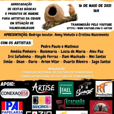 Sarau Cultural Solidário arrecada doações para artistas de Sobradinho