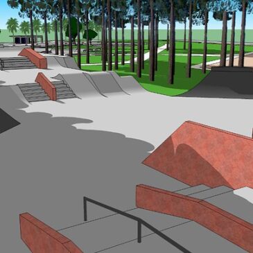 Um complexo de skate com padrão olímpico no Parque da Cidade