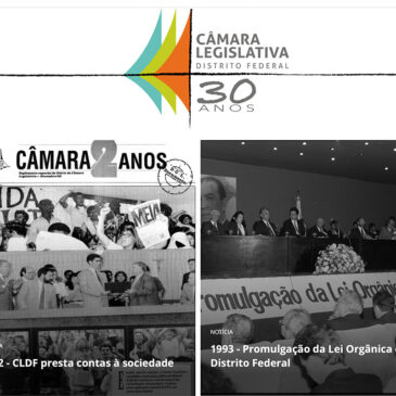 Câmara Legislativa lança exposição virtual para contar seus 30 anos de história