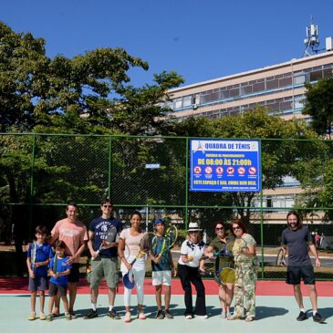 SQS 202 recebe quadra de tênis reformada