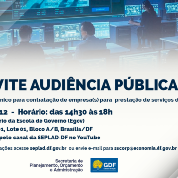 Audiência pública discute contratação de serviços de vigilância para o GDF